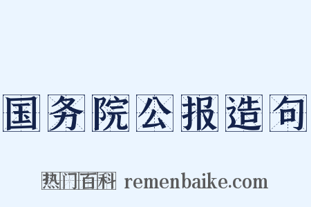 国务院公报造句是什么意思的图片